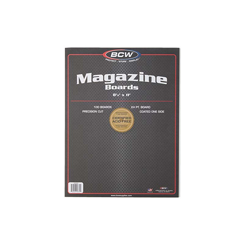 BCW-BBMAG - Magazine Size Backing Boards - White - (100 Boards) by BC,  21,35 €