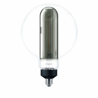 Philips LED Lampe Giant Globe Smoky, Vintage Industrial Design ersetzt 25W, E27, neutralweiß (3000 Kelvin), 270 Lumen, Dekolampe