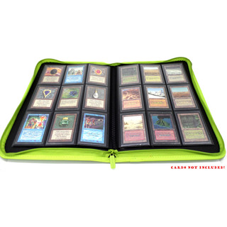 Docsmagic.de Pro-Player 9-Pocket Zip-Album Light Green - 360 Card Binder - MTG - PKM - YGO - Reissverschluss Hellgrün