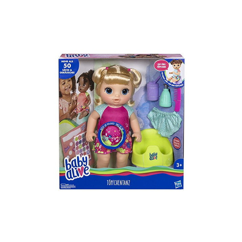 Hasbro E0609GC0 Baby Alive Topfchentanz Blondhaarig Funktionspuppe 35 25